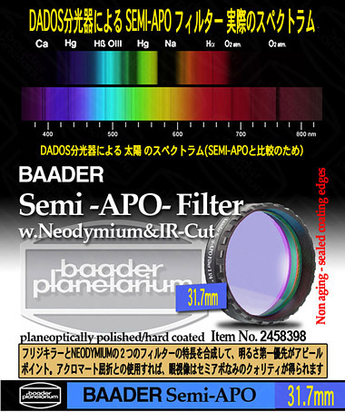 BSEF317 SEMI-APOフィルター 31.7mm