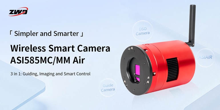 ZWO ASI 585MM Air（ASIAIR/ガイドチップ搭載/モノクロ冷却モデル
