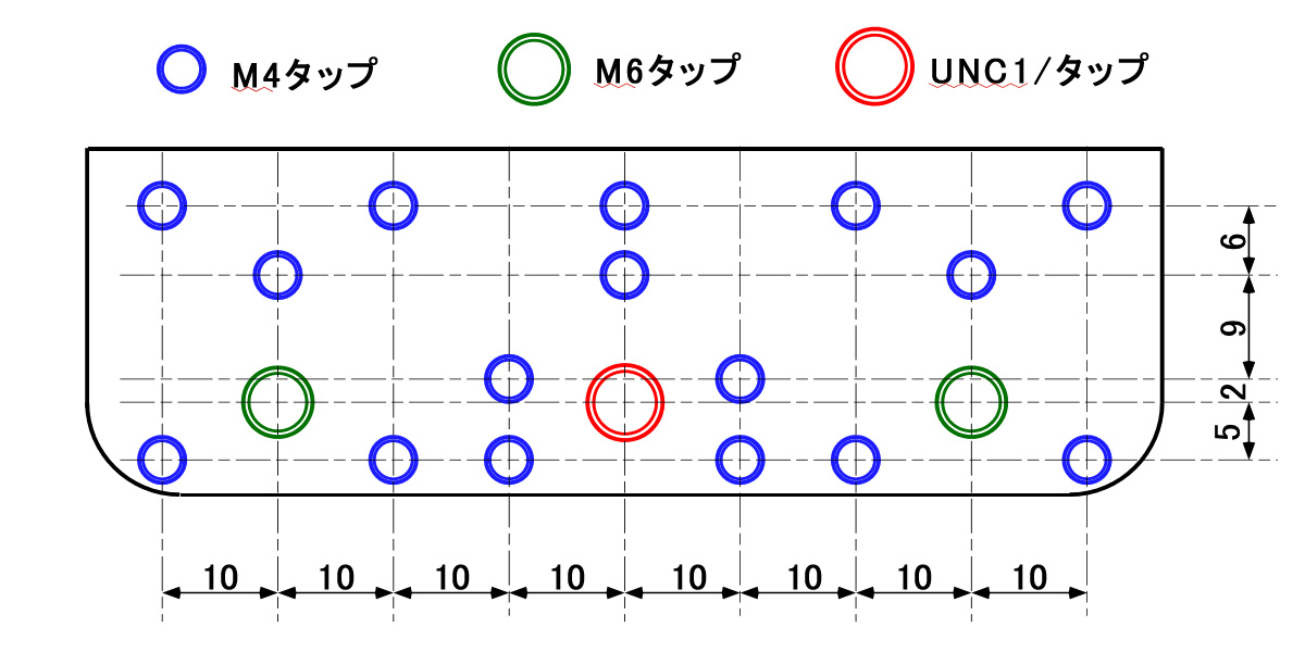 PFAD-AM3取付穴図