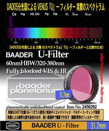 B379 金星撮影専用[U]フィルタ- 31.7mm