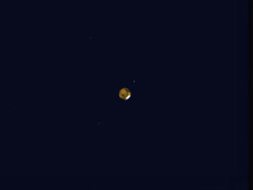 焦点距離2,000mmで撮影した火星の写り方