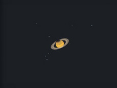 焦点距離4,000mmで撮影した土星の写り方