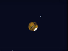 焦点距離6,000mmで撮影した火星の写り方