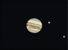 焦点距離6,000mmで撮影した木星の写り方