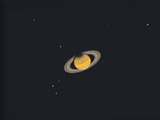 焦点距離6,000mmで撮影した土星の写り方