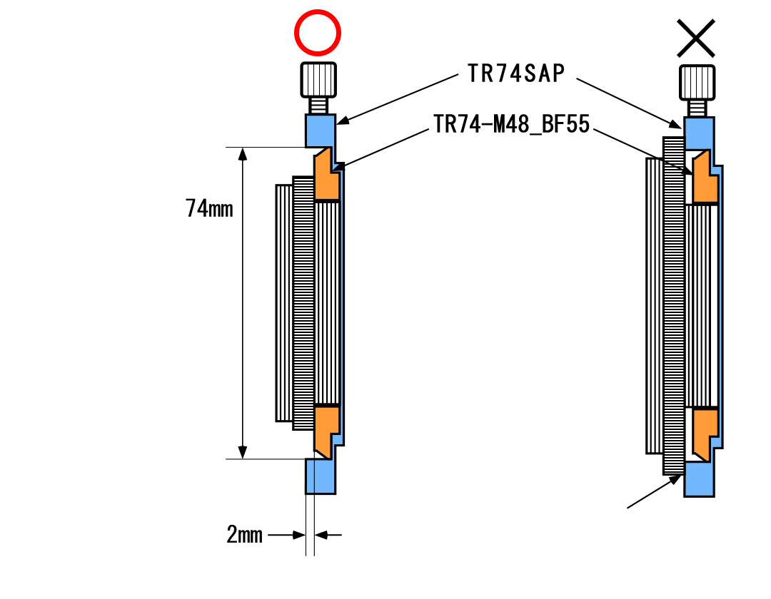 K-ASTEC TR74テーパーリング単体：TR74-M42F_BF55（バック