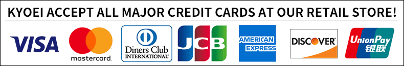WE ACCEPT ALL MAJOR CREDIT CARDS AT OUR RETAIL STORE!
