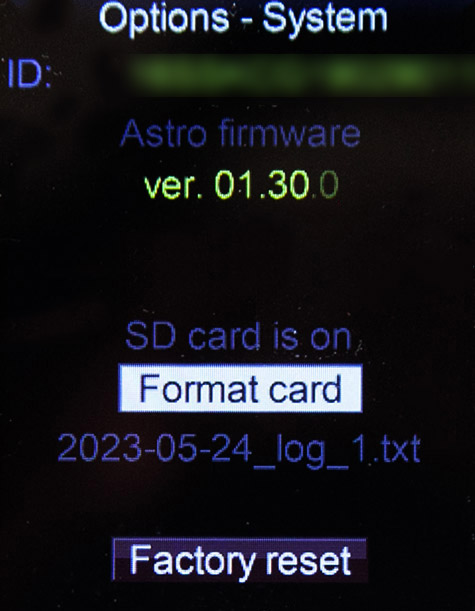 ラセルタMGEN3ファームウェアアップデート