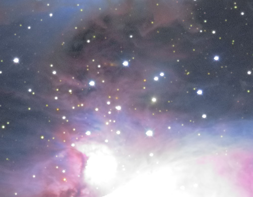 オリオン大星雲のピクセル等倍画像